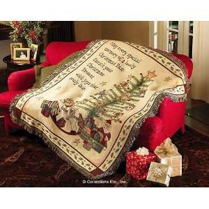 Country Christmas Throw Blanket