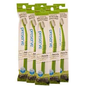Toothbrush, Preserve, Mail Back, Adult, Medium, Color Grass Green, 6 