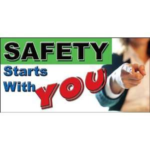  Safety Awareness Banner   Safety Starts With YOU   3 x 6 