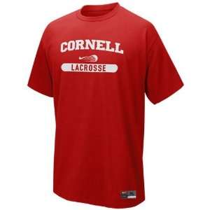   Nike Cornell Big Red Red Lacrosse Practice T shirt: Sports & Outdoors