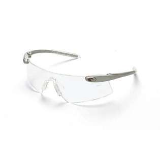 Crews Desperado Safety Glasses With Silver Frame And Clear Duramass 