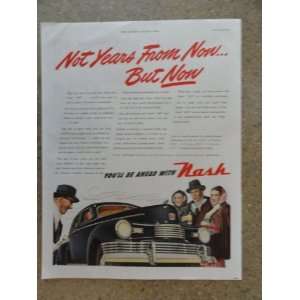  1946 Nash car, Vintage 40s full page print ad. (not years 