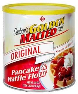 3x Golden Malted Pancake & Waffle Flour 33oz Cans  