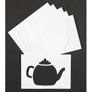  Teapot Iris Folding Card Toppers 6 pk