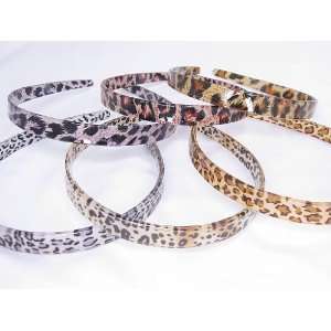   of 6 Leopard Animal Print Fashion Headbands Hair Accessories: Beauty