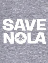Save Nola New Orleans LA American Apparel TR401 T Shirt  