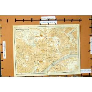 1906 MAP STREET PLAN TOWN NEWCASTLE ON TYNE ENGLAND: Home 