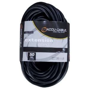  Accu Cable EC123 50 Black 12 Gauge 50 Ft Extension Cable 