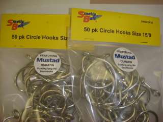 Smelly Bait 15/0 Circle Hooks (Mustad 39965D) 100 Pk  