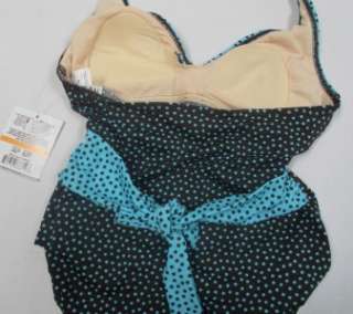 NEW 24 & Ocean Womens Tankini swimsuit Brown & Turquoise Small  