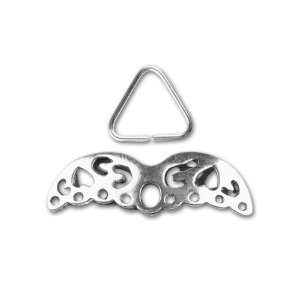  Sterling Silver Bead Cap and Triangle for 28mm 6202 