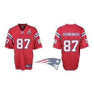 England Patriots #87 Rob Gronkowski Red Jersey Authentic /NFL Jersey 