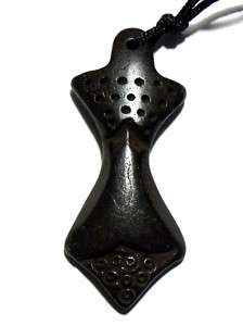 Tibet OX Bone 8 Symbol Aquarius Amulet Pendant  