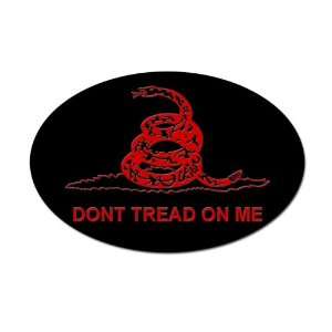  Oval Red & Black Dont Tread On Me Flag Sticker Everything 