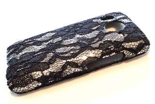 For HTC Inspire 4G Designer Flower Lace Bling Sequin Faceplate Phone 