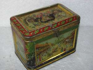 Old Germany Lithoprint King & Queen Tin Box, Rare  