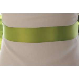  lime green Plain bridal sash 