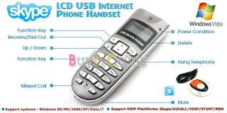 LCD USB Internet Phone Telephone Handset for Skype VOIP  
