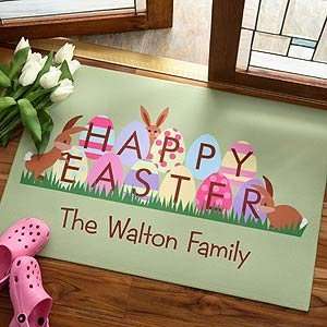  Personalized Family Welcome Mat   Easter Design Patio 