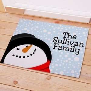  Personalized Snowman Welcome Doormat Snowman Christmas 