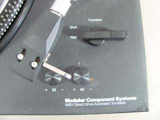 MCS Modular Component Systems Direct Drive Automatic Turntable Model 