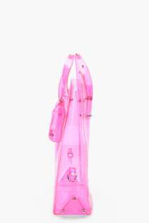 McQ Alexander McQueen pink kingsland vinyl shopping tote for women 