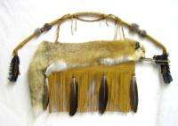 Cherokee Full Red Fox Fur Leather Quiver Bow Arrows Set  