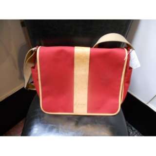 Coach Red Leather/Fabric Beautiful Fun Briefcase WOW  