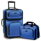 Traveler Us5600N 2 Piece Expandable Travel Luggage Set In Blue