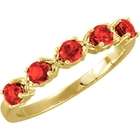 Gems is Me 10K Yellow Gold Ruby Ring/Band