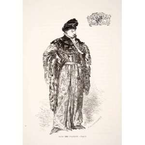   Duke John Fearless Burgundy Coat Of Arms Costume   Original Woodcut