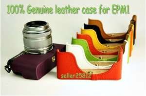   COW leather case bag cover for OLYMPUS EPM1 E PM1 DSLR Camera  