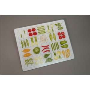  15 X 12 Assorted Vegetables Tempered Glass Surface Saver 