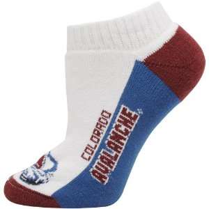   Colorado Avalanche White Color Block Ankle Socks