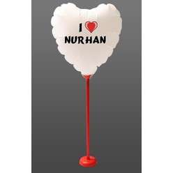 Heart Shaped Party Balloon with I Love Nurhan  SHOPZEUS Food & Grocery 
