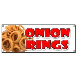  ONION RINGS BANNER SIGN deep fried vidalia sweet crispy ring french 