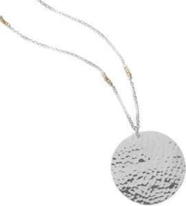 30 STERLING SILVER CIRCLE HAMMERED NECKLACE PENDANT  