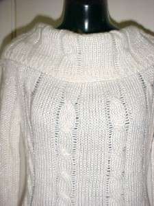 Nordic White Wide Collar Pullover Sweater Small NWT  