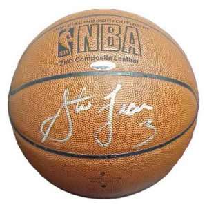  Steve Francis Autographed Basketball I/O: Sports 