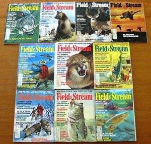 Lot Of 10 FIELD & STREAM Magazine Back Issues 1972  