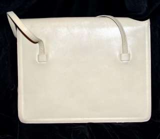   Moskowitz MM Off Soft White Genuine Leather Square Shape Purse  