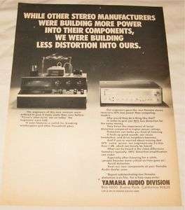 Vintage Yamaha Stereo Receiver PRINT AD from 1974  