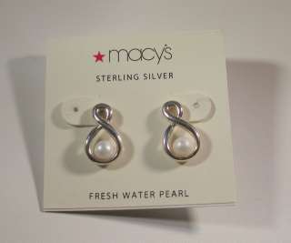 NEW Sterling Silver Fresh water PEARL Earrings Classic!  