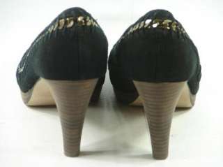STEVE MADDEN LUXE Black Suede Pumps Heels Shoes 11 M  