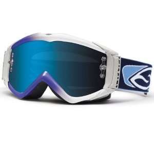   Goggles with Mirrored Lens   One size fits most/Navy/White: Automotive