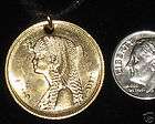 EGYPT EGYPTIAN CLEOPATRA CHARM COIN PENDANT NECKLACE