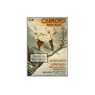  Postcard Chamonix 2 Ski Jumpers