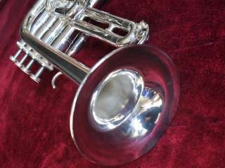 Professional Piccolo Trumpet Silver Plated Bb/A Horn NEW Monel Valves 