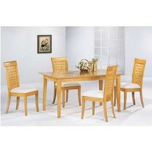  Maple Finish 5 Piece Dining Set By Coaster Furniture
