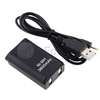   Xbox 360 Controller Battery Pack + Usb Charger Cable Black  